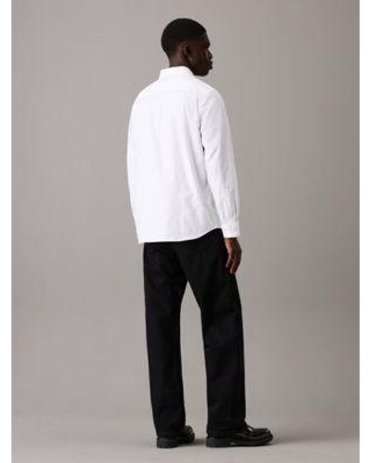 Camisa estilo oxford Calvin Klein de hombre de color Gray