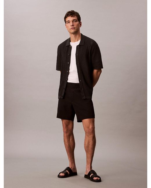 Camicia Button-Down di Calvin Klein in Black da Uomo