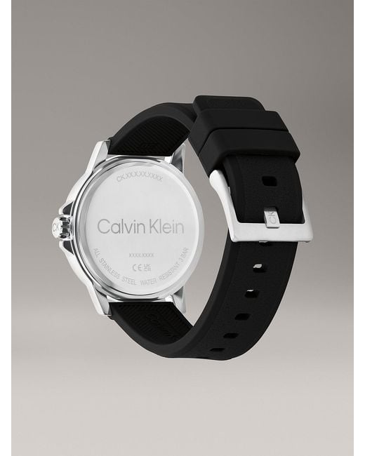 Calvin Klein Blue Bold Dial Silicone Strap Watch for men