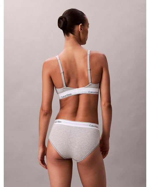 Calvin Klein White Unlined Triangle Bralette