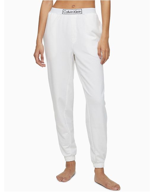 calvin klein white joggers