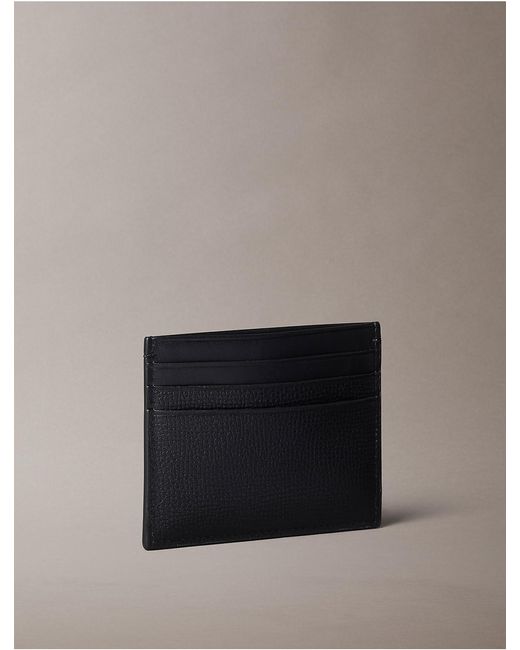 Calvin Klein Gray Leather Classic Card Case for men