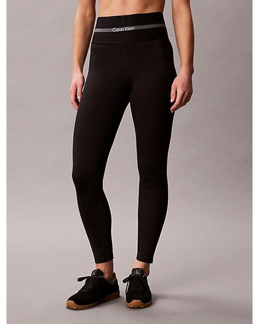 Calvin Klein Black Sport Quick Dry High Rise 7 8 Gym Leggings