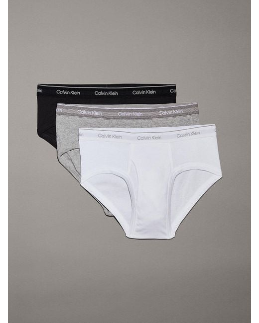 Calvin Klein Gray 3 Pack Briefs - Cotton Classics for men