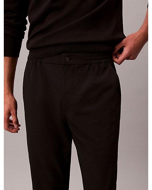 Calvin Klein Black Classic Tech Jogger Trousers for men