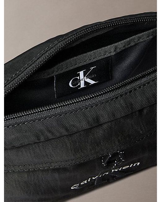 Calvin Klein Gray Bold Logo Nylon Camera Bag for men