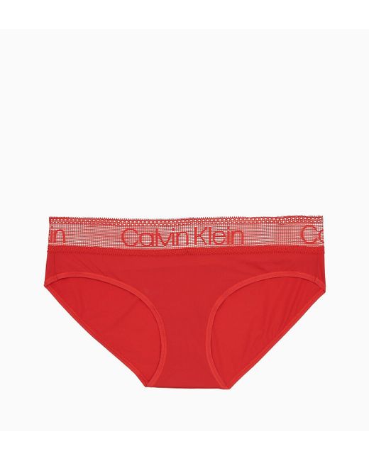 Calvin Klein Red Bikini Brief - Logo Lace