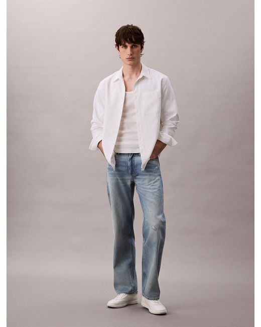 Calvin Klein Gray 90's Straight Jeans for men