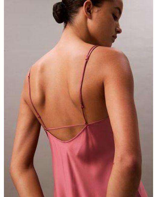 Camisón - Satin Sheen Calvin Klein de color Pink