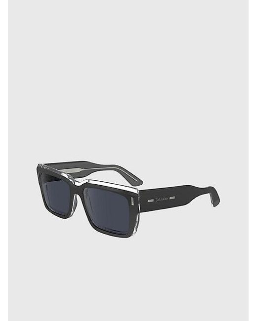 Calvin Klein Blue Rectangle Sunglasses for men