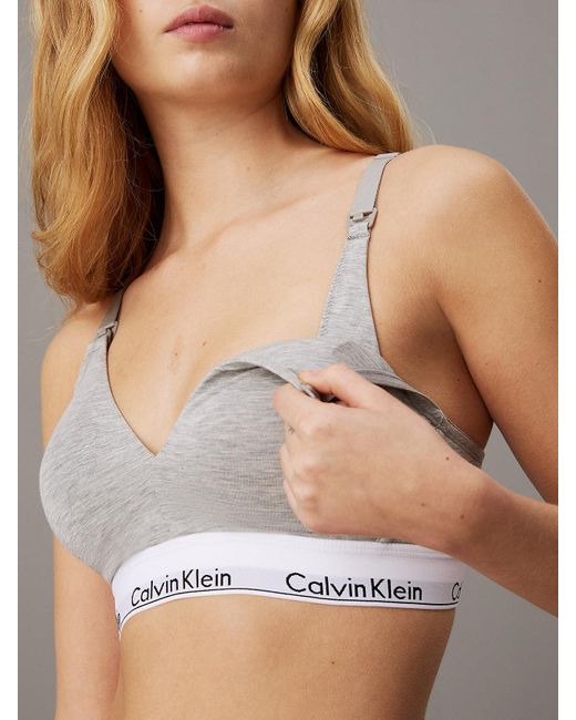 Soutien-gorge de grossesse emboîtant - Modern Cotton Calvin Klein en coloris White