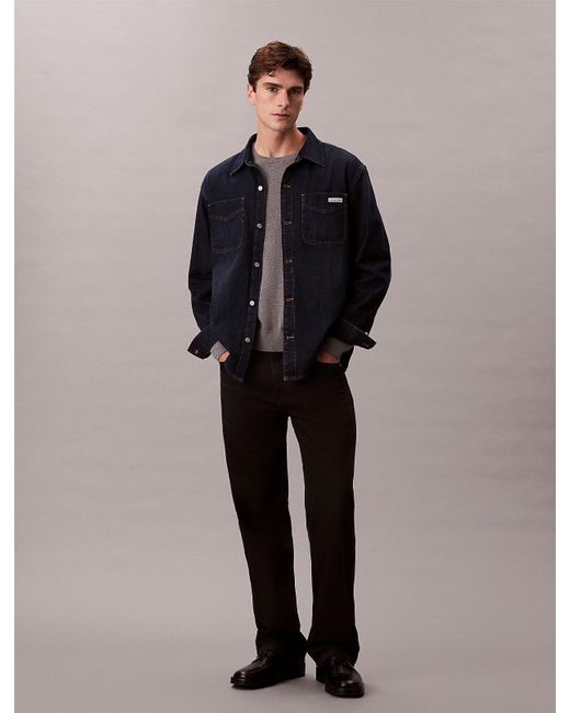 Giacca A Camicia di Calvin Klein in Blue da Uomo