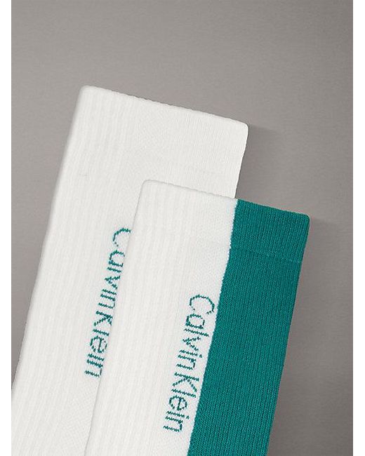 Calvin Klein Green 2 Pack Moisture-Wicking Crew Socks for men