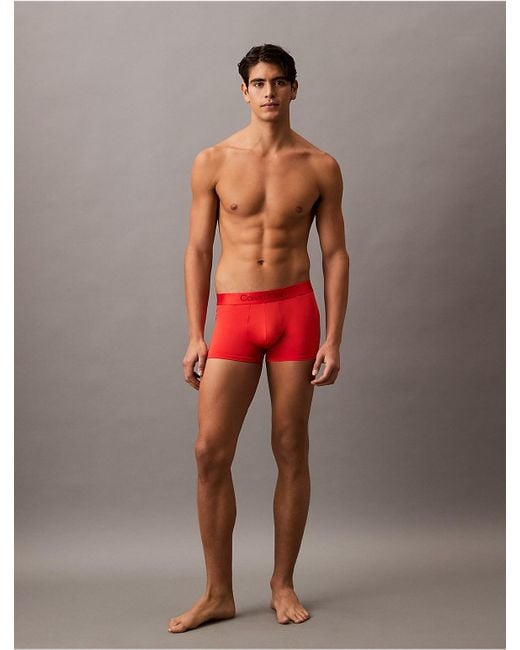 Calvin Klein Red Low Rise Trunks for men
