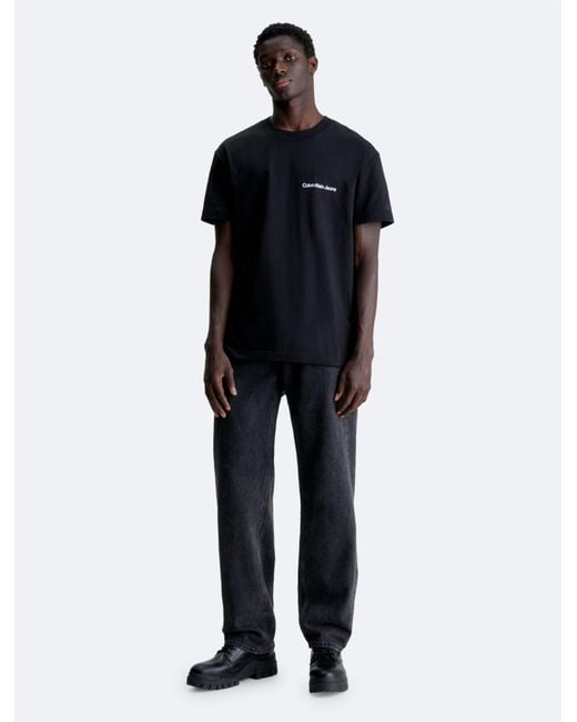 Calvin Klein Black 90s Straight Fit Jeans for men