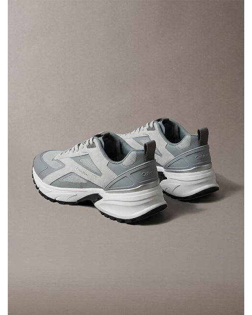 Calvin Klein Metallic Knit Mesh Runner Trainers for men