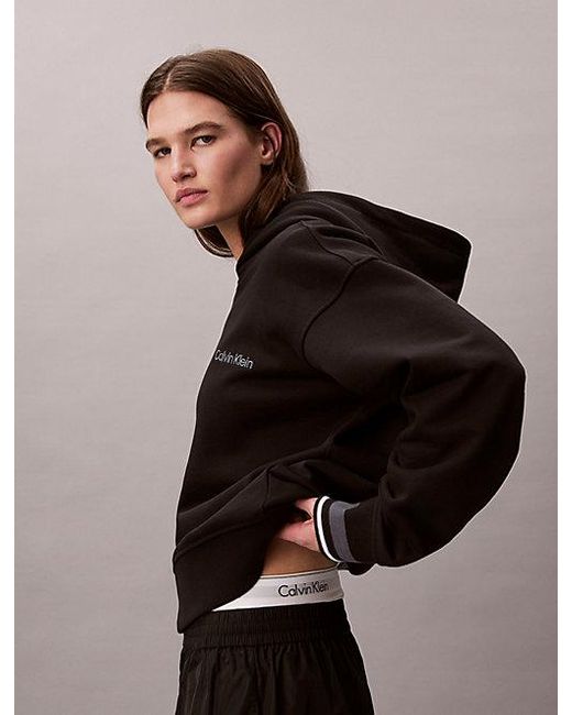 Calvin Klein Black Sport French Terry Hoodie