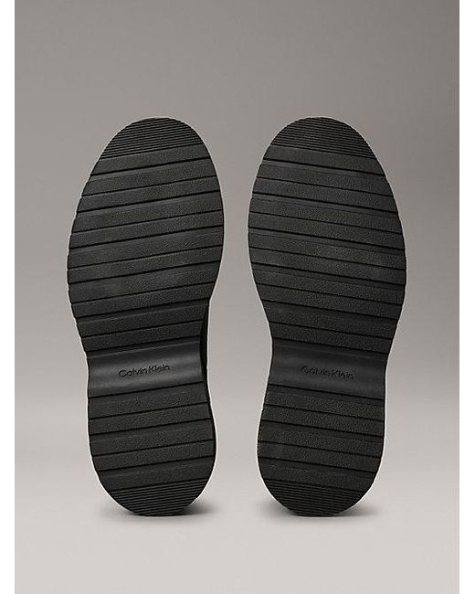 Calvin Klein Geschnürte Wildleder-Boots Mit Reißverschluss in Black für Herren