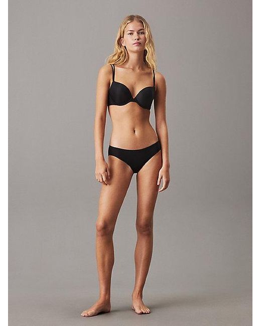 Calvin Klein Black Push Up Bra Sheer Marquisette