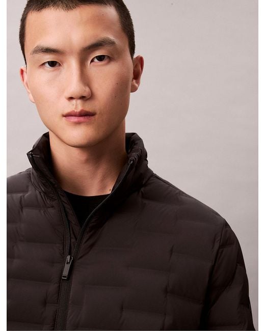 Calvin Klein Blue Lightweight Quilted Packable Puffer Jacket for men