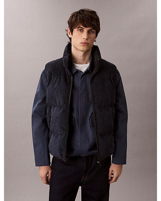 Calvin Klein Blue Jeans Reversible Puffer Vest for men