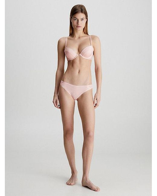 Calvin Klein Pink Plunge Push-up Bra - Flirty