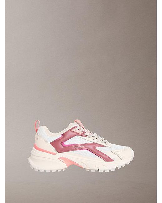 Calvin Klein Pink Trailblazer — Mesh Mix Runner Trainers