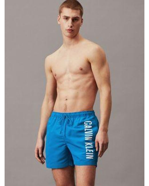 Calvin Klein Medium Badeshorts mit Tunnelzug - Intense Power in Blue für Herren