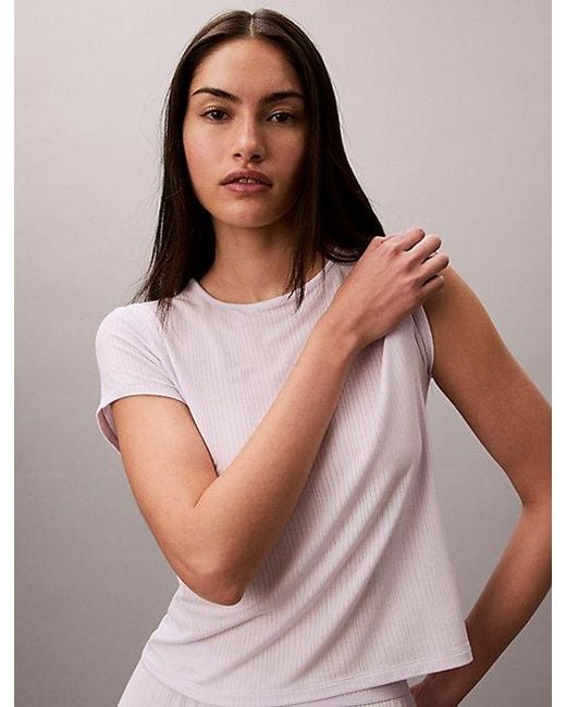 Calvin Klein Pink Soft Modal Pyjama Top