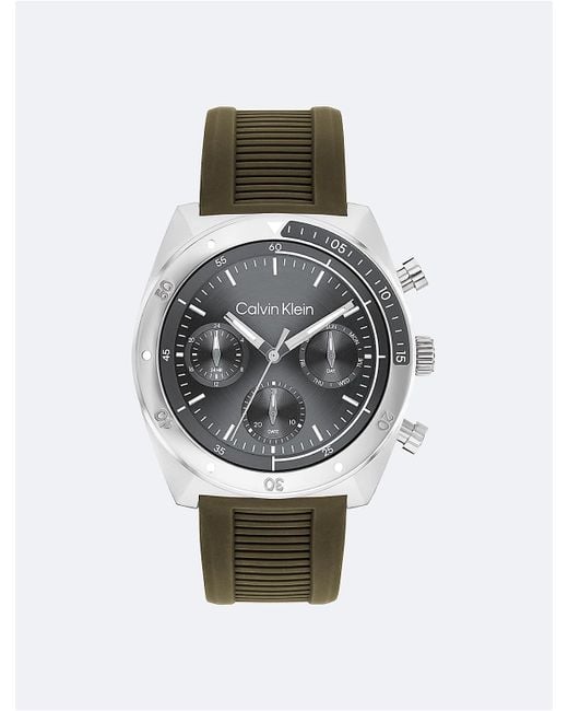 Calvin Klein Gray Multifunction Link Bracelet Watch for men