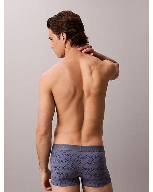 Calvin Klein Blue Low Rise Trunks Ck for men