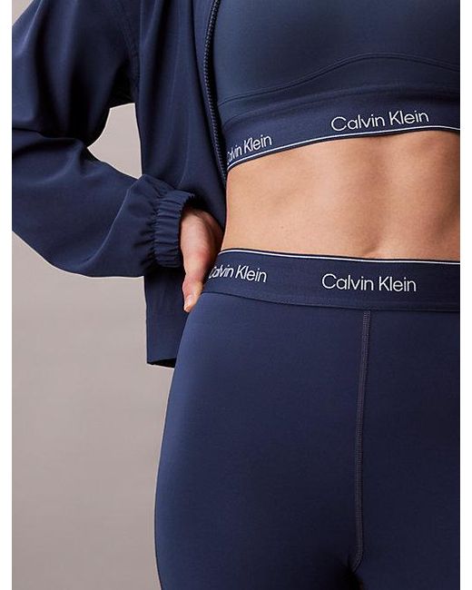 Calvin Klein Blue Sport Quick Dry High Rise 7 8 Gym Leggings