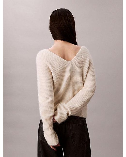 Calvin Klein Natural Alpaca Blend Cardigan Jumper