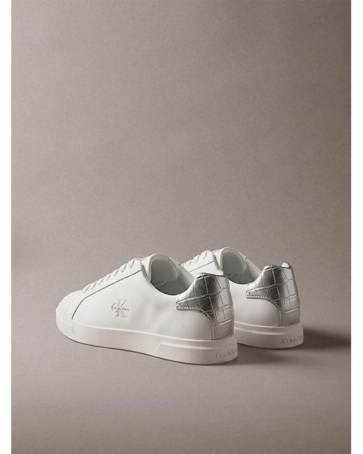 Calvin Klein Multicolor Leather Signature Logo Trainers