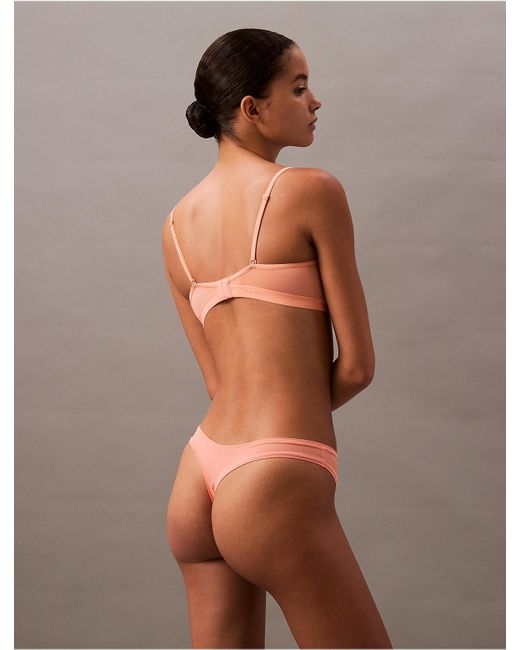 Calvin Klein Brown Form To Body Natural Lightly Lined Triangle Bralette