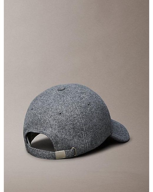 Calvin Klein Gray Felt Logo Embroidery Cap for men