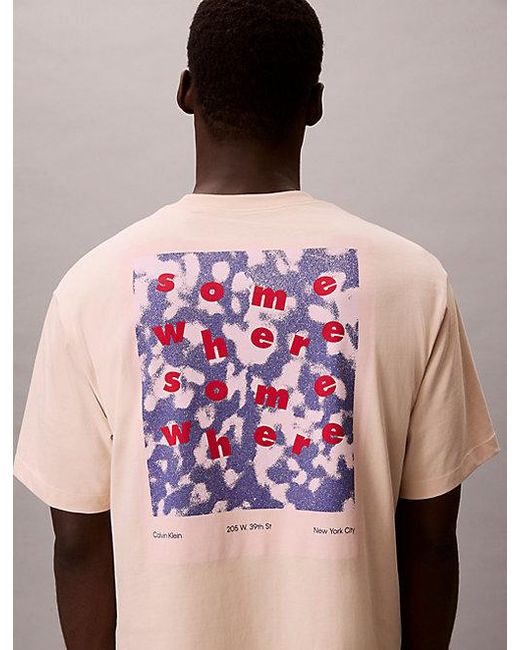 Calvin Klein Natural Jeans Somewhere Graphic Relaxed T-Shirt for men