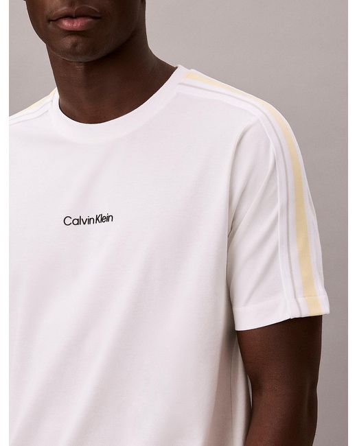 Calvin Klein White Performance Cotton Blend Gym T-Shirt for men