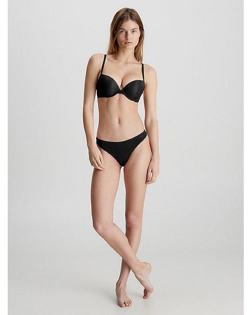 Calvin Klein Black Push Up Bra Sheer Marquisette