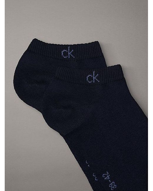 Calvin Klein Blue 3 Pack Soft Cotton Stretch Ankle Socks for men