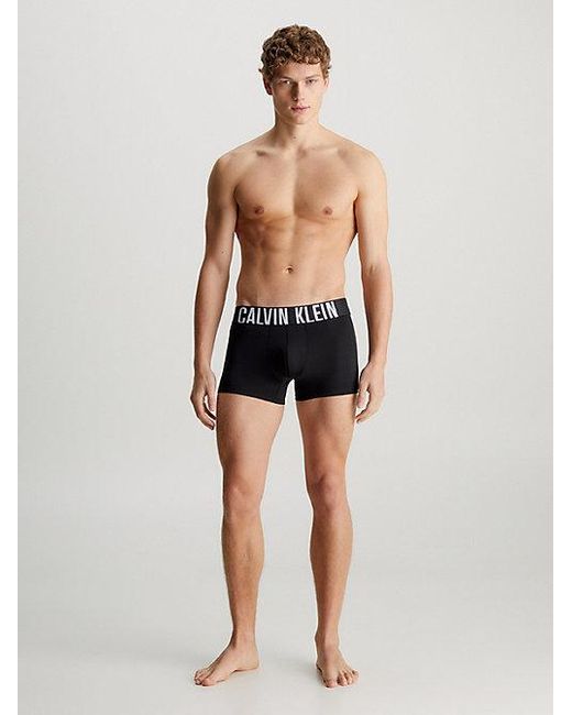 Calvin Klein Black 3 Pack Trunks Intense Power Micro for men