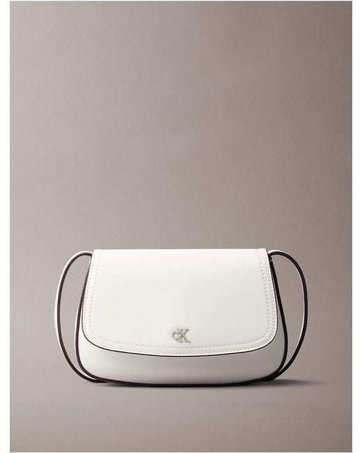 Calvin Klein Metallic Monogram Flap Camera Bag