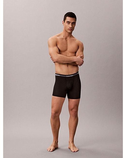 Calvin Klein Black 3 Pack Boxer Briefs for men