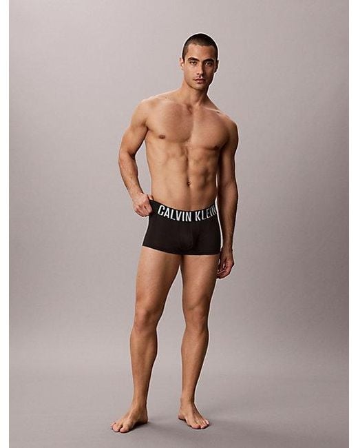 Calvin Klein Black 3 Pack Low Rise Trunks Intense Power Air for men