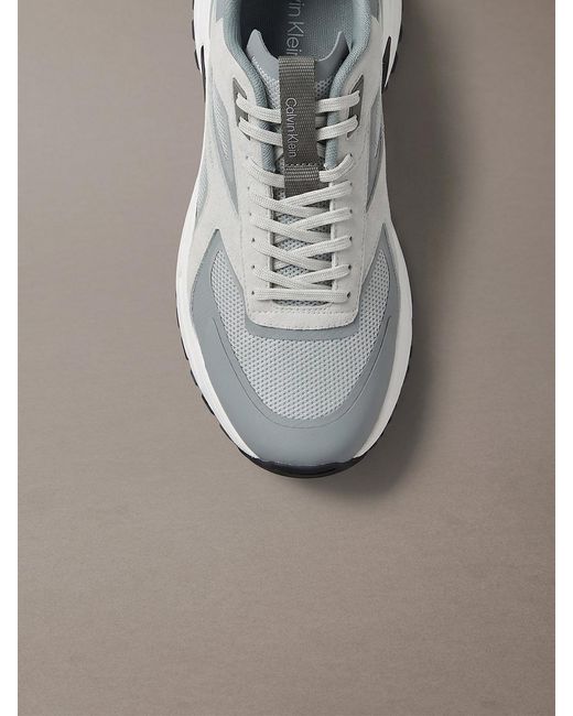 Calvin Klein Metallic Knit Mesh Runner Trainers for men