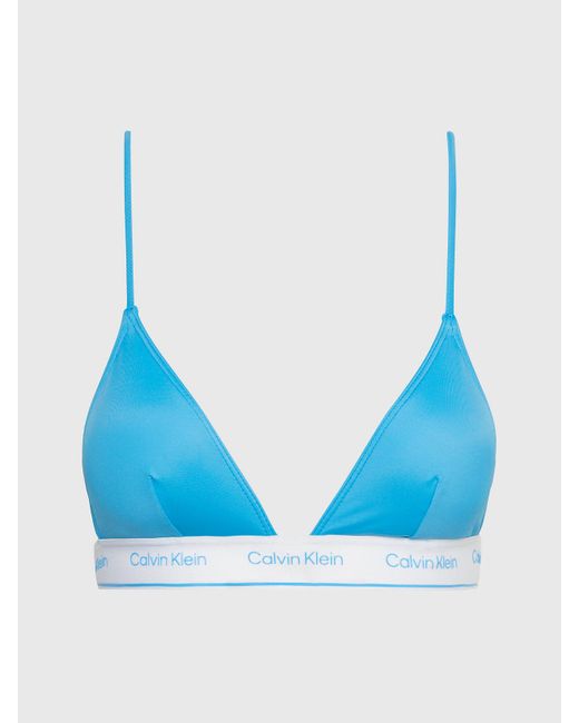 Haut de bikini triangle - CK Meta Legacy Calvin Klein en coloris Blue