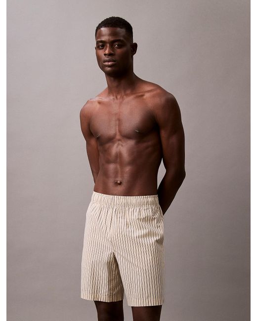 Short Relaxed En Popeline De Coton Calvin Klein pour homme en coloris Brown
