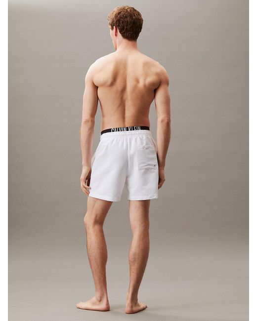 Short De Bain Avec Double Ceinture Calvin Klein pour homme en coloris Gray