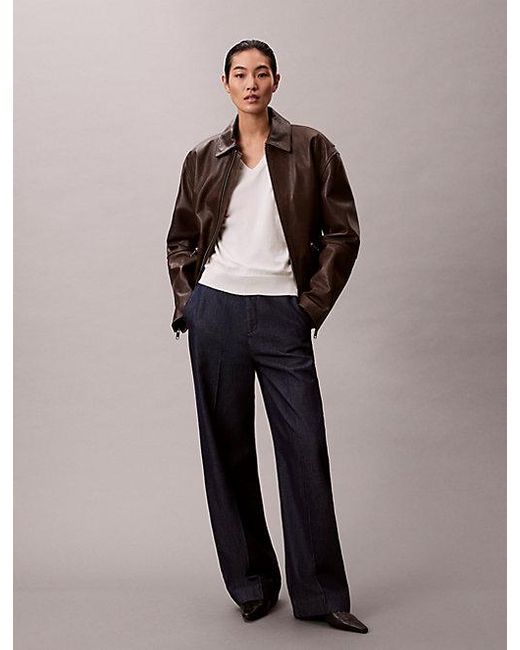Calvin Klein Multicolor Ultra High Denim Trousers
