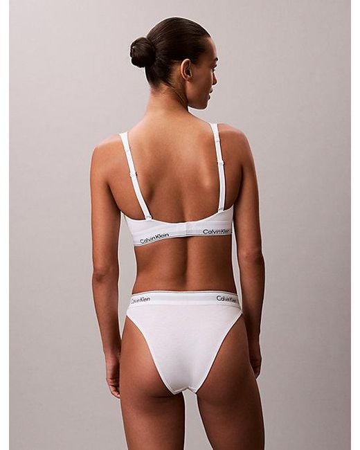 Calvin Klein Bralette Met Volledige Cups in het White